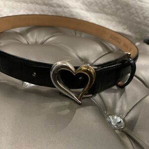 Brighton Black Heart Buckle Belt